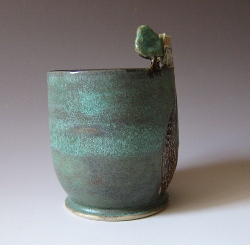 Home Sweet Home - Small Arts and Crafts style Vase / Rose Bowl
