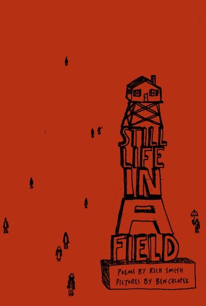 screenprinted, illustrated poetry book...still-life in a field