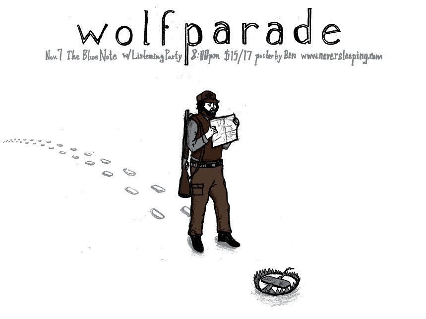 Wolf Parade (screen printed concert poster)