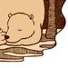 Sleepy Bear and Bunny Forest Art Print