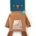 Paper friend: Bear of blue face