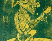 Goat Ar Hero woodcut