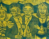 Siamese Twins woodcut