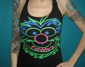ANIMAL the muppets rock halter top made from a salvaged shirt