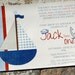 Sailboat- Nautical- Birthday Party Invitation - Digital File or Printed