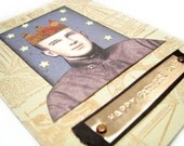 Father's Day Card - Dad Is King - Happy Father's Day Card - Mixed Media Collage