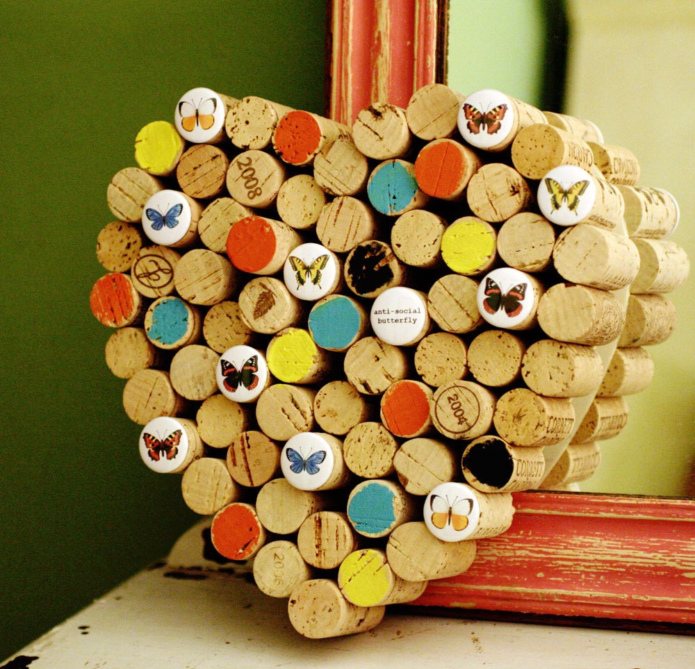 AntiSocial Butterfly Corkboard - Wine Corkboard - Upcycled by Uncorked