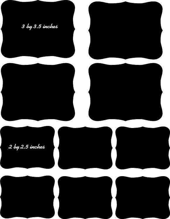 Chalkboard labels
