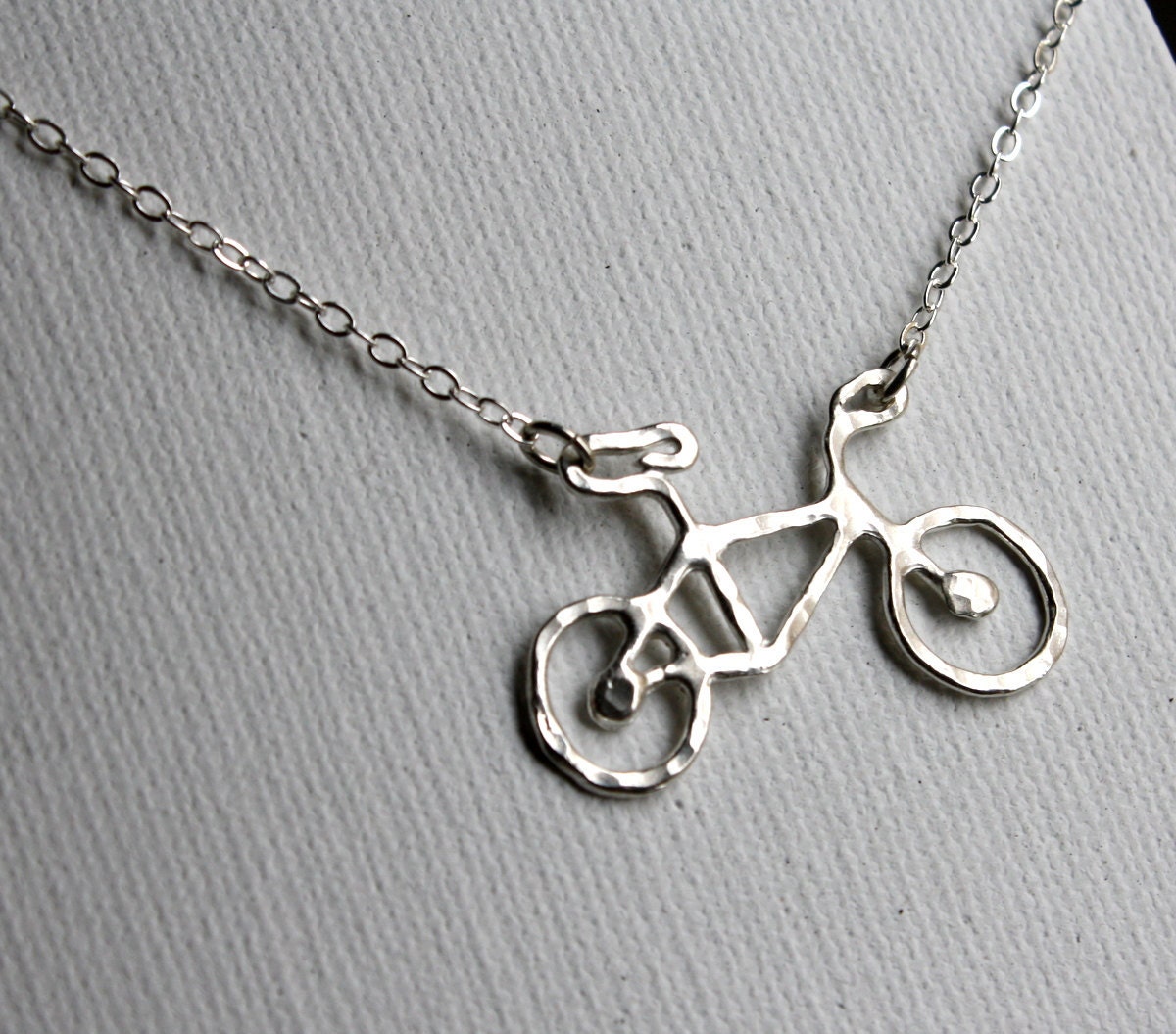 Le Very Petit  Sterling Silver Bike Necklace