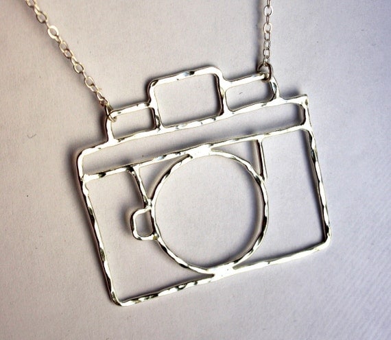 Sterling Silver Old Fashioned Camera Necklace- Handmade by Rachel Pfeffer- Holga