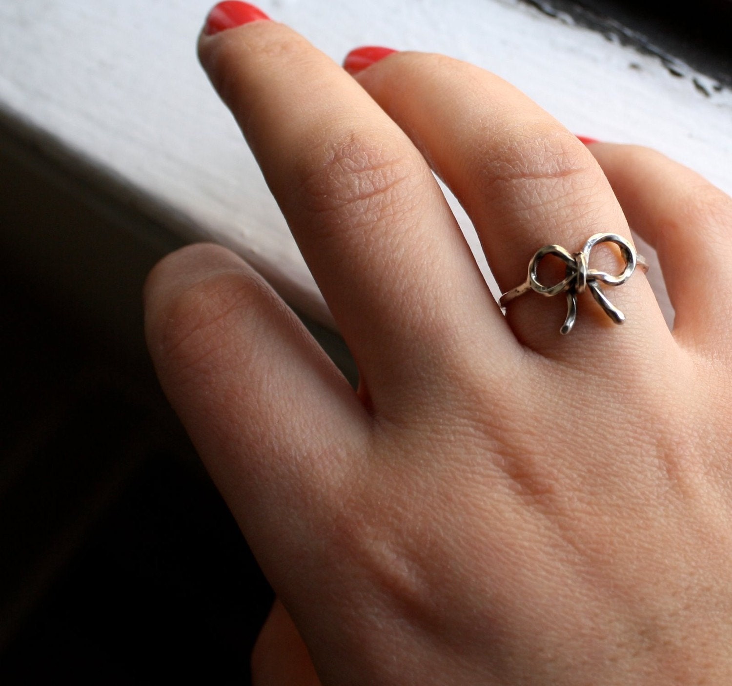Made to Order- Petite Twisted Sterling Silver Bow Ring