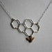 Ready to Ship- Sweets for the Sweet- Sterling Silver Honeycomb Necklace by Rachel Pfeffer