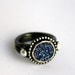 Drusy Deluxe - Luxury Sterling Silver Ring with Blue Drusy and Pearls