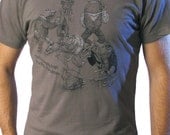 Fashionable Frogs T-shirt on Gray ..... Men's Tee Shirt S M L XL 2XL 3XL