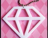White Acrylic Diamond Necklace