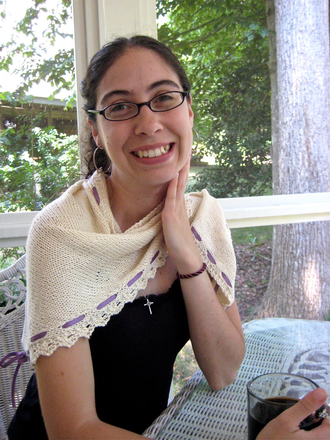 Frosting Shawlette -- Knitting Pattern PDF download