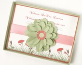 Luxury Spring Flowers  Boxed Wedding Invitation - Prairie Dance