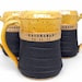 5-Piece Groomsman Set, Wheel Thrown, Personalized Pottery Beer Steins