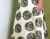 Half Moon Twirly Skirt in Organic Cotton Sateen, Custom Made