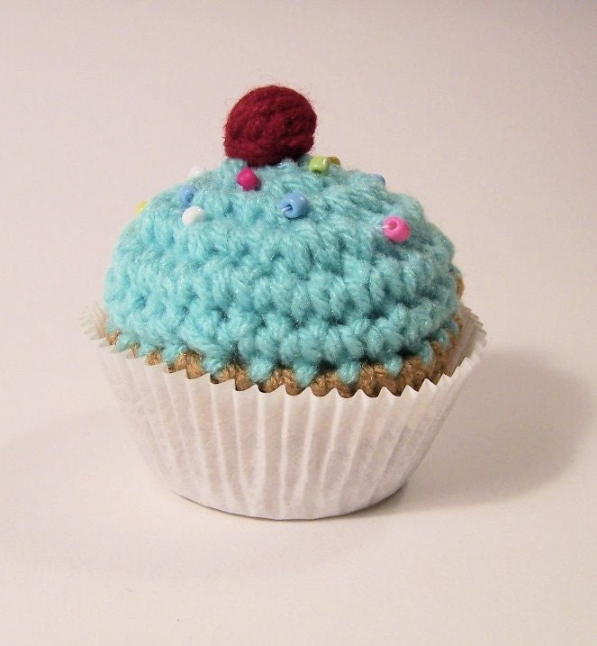 Mint Cupcake with Sprinkles