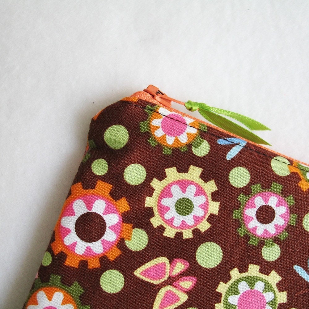 Zipster Pouch - Lily Pond Butterflies Spiced Tea