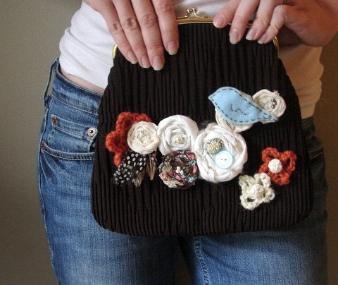 Birds  Blooms on Bird And Blooms Autumn Clutch Purse Etsy By Autumnandgracebridal