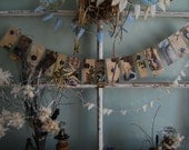 I Never Get Tired of the Blue Sky - Vintage Illustrated Book Banner OOAK