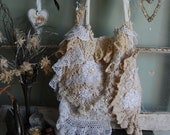 Charm - Abandoned Shabby Boho Chic Vintage Crochet Bag OOAK