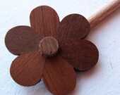Wooden Flower Pin