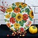 Reserved for Linda - Sunflower Decoupage Decorated Glass Plate