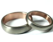 Wedding Ring Set  - White & Rose Gold