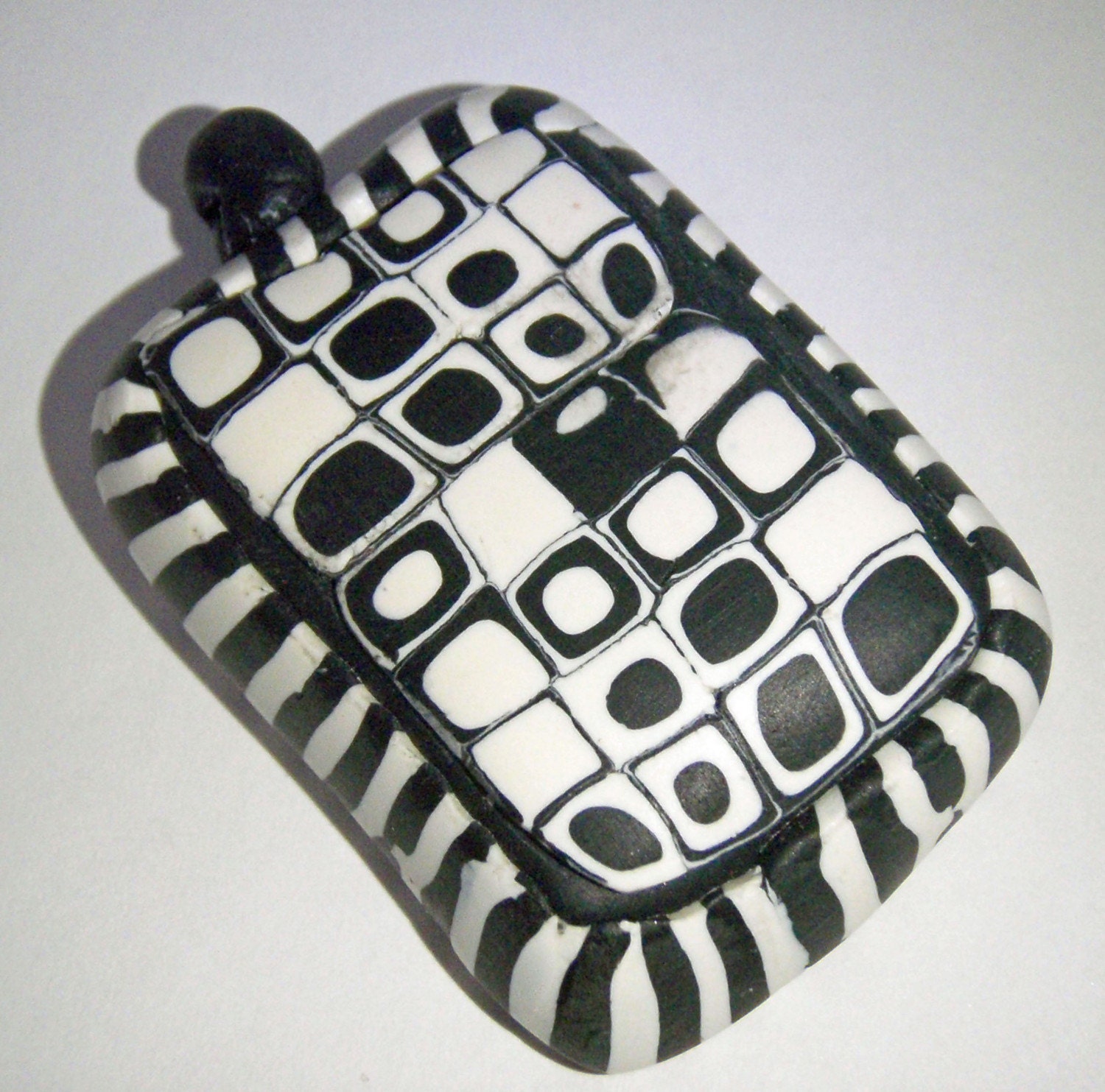 Black and white klimt style pendant