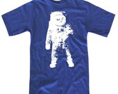 NEW - Astronaut Outer Space Science Geek Silhouette Royal Blue T-Shirt in S, M, L, XL, XXL