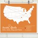 Personalized Wedding Art Print - Custom Life History by Location City, State USA - 8x10 : City Love - Cross Country