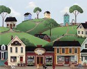 Folk Art Print Dog Days of Summer