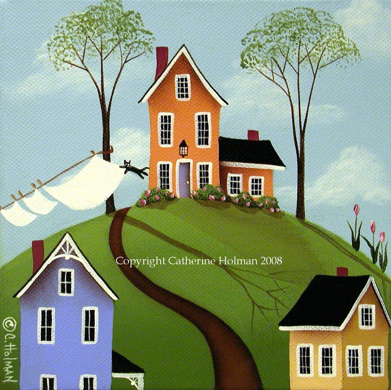 Folk Art Print Spring Breeze
