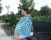 Beautiful Nursing Cover-Large Blue Dots-FREE SHIPPING when purchased with a wrap-Also avail in pink