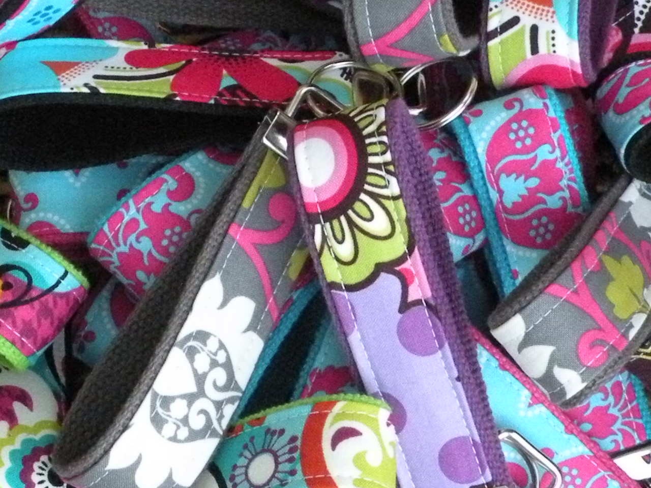 READY To SHIP-15 Fabric Key chain Key Fobs/Wristlet -That's 5.00 a Piece