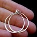 Small sterling silver hoop earrings hammered shiny