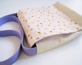 Apples and Bees - Little Kids Messenger Bag - Lilac / Purple
