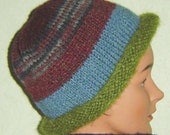 Earth colors hand knit hat beanie watch cap ski cap - AccessoriesByKelli