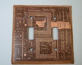 RECYCLED CIRCUIT BOARD Light Switch Plate Geekery Double ls15