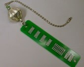 Recycled Green CIRCUIT BOARD Vintage Brass Bead Light Fan PULL