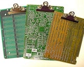 Recycled Vintage CIRCUIT BOARD Medium Geek Office CLIPBOARD
