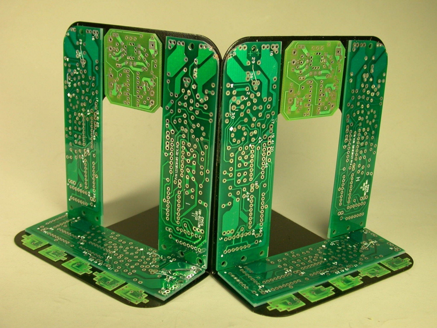 RECYCLED Computer CIRCUIT BOARD GEEKERY BOOKENDS for the Bookworm for HOME or OFFICE