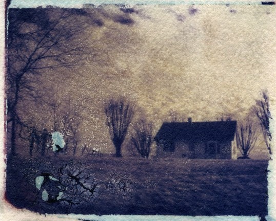 Bed of Cotton (Polaroid transfer photograph)