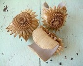 Cuff Bracelet - Raffia Sunflower