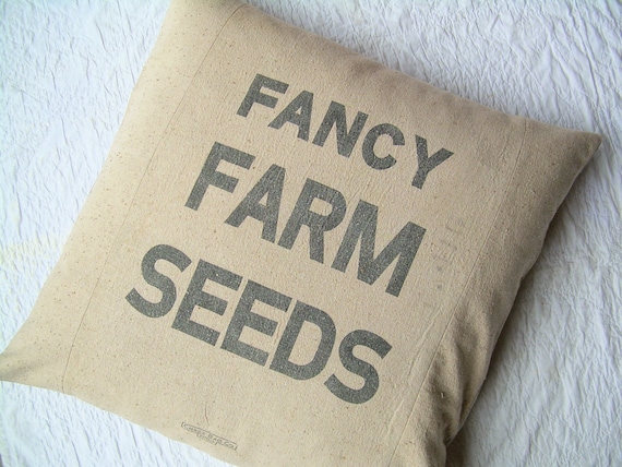 Grain Sack Pillow - 22 Inches