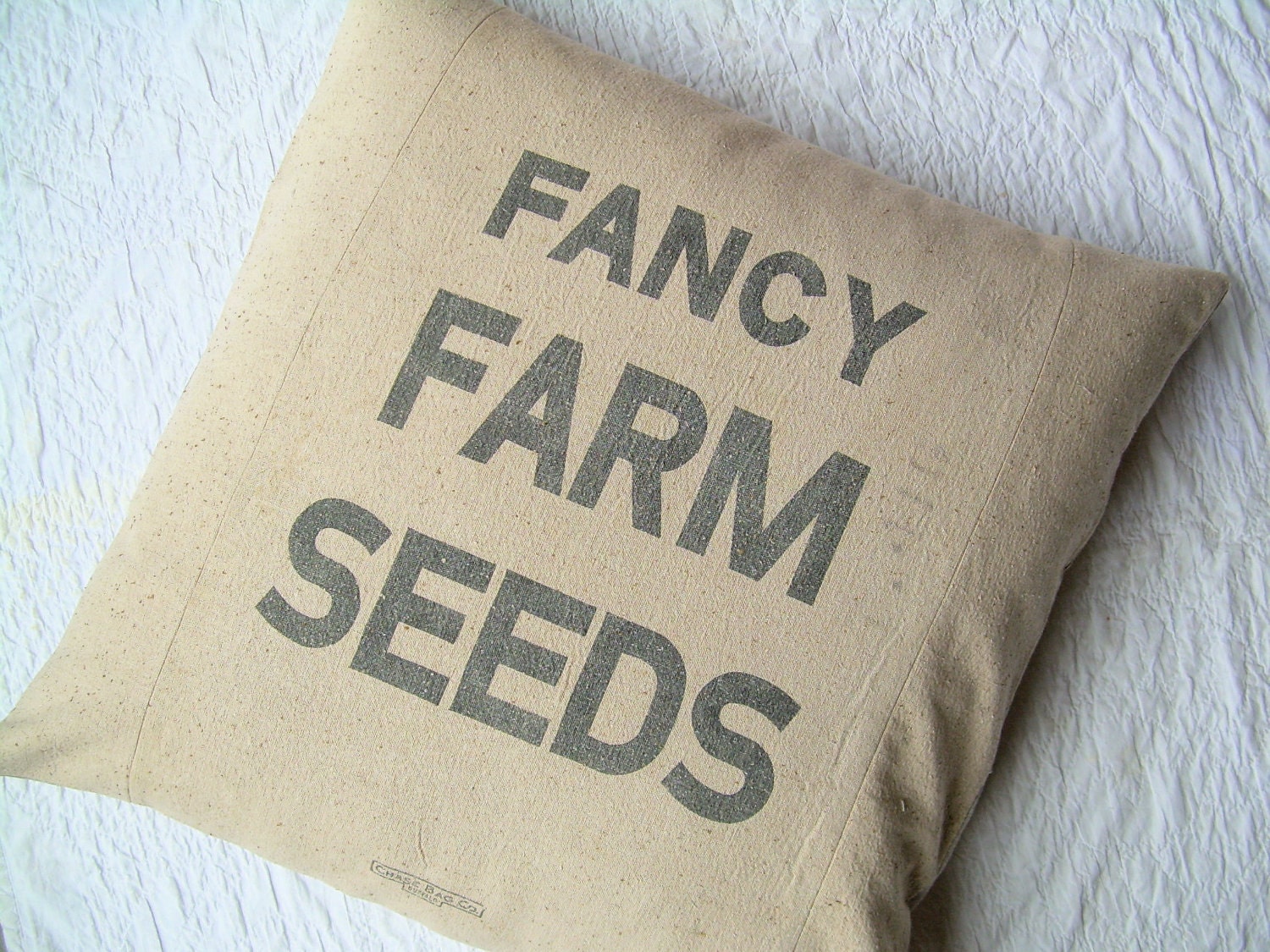 Grain Sack Pillow - 22 Inches