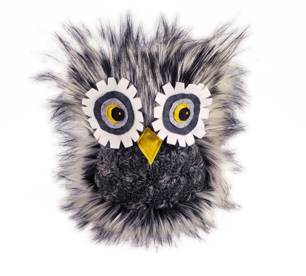 Hoot Owl Stuffed Toy Furry Plush Stuffed Animal - Fuzziggles